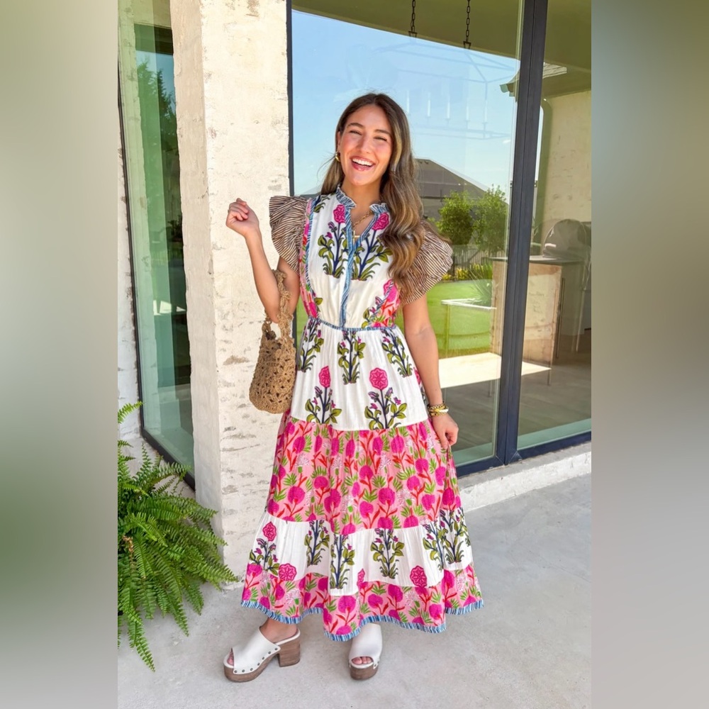 Seize The Day Floral Midi Dress